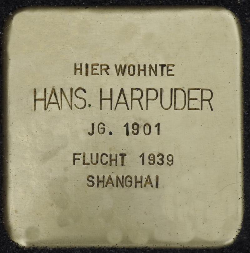 Stolperstein für Hans Harpuder, Bild: H.-J. Hupka