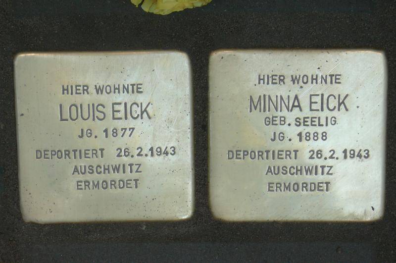 Stolperstein für Minna Eick Foto: Initiative Stolpersteine Charlottenburg-Wilmersdorf