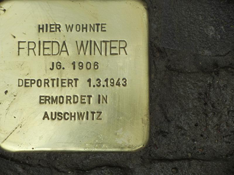 Stolperstein für Frida Winter © Initiative Charlottenburg-Wilmersdorf, April 2013