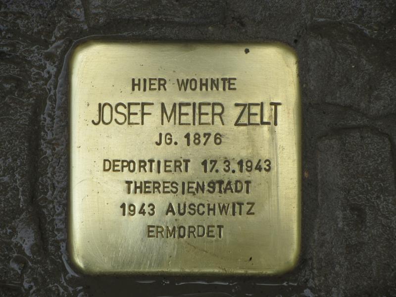 Stolperstein für Josef Meier Zelt ©  Initiative Charlottenburg-Wilmersdorf, April 2013