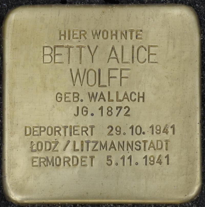 Bild: Stolpersteine-Initiative CW, Hupka