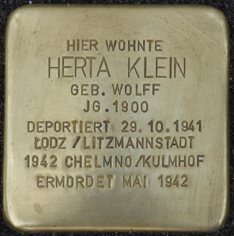 Bild: Stolpersteine-Initiative CW, Hupka