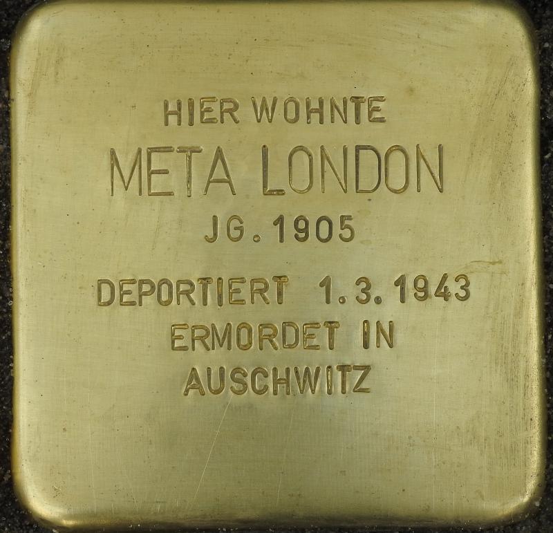 Bild: Stolpersteine-Initiative CW, Hupka