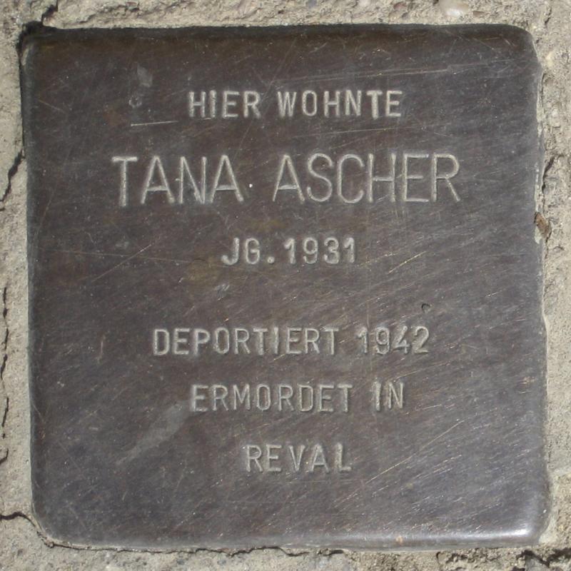Stolperstein für Tana Ascher.