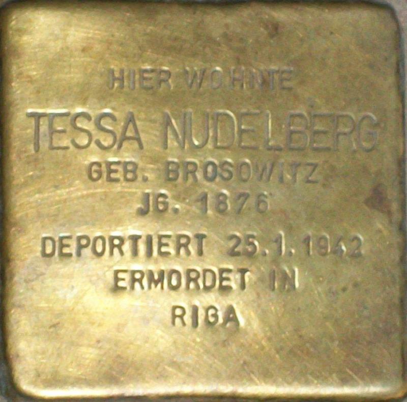 Stolperstein für Tessa Paula Nudelberg