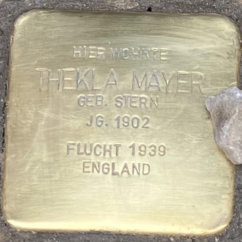 Stolperstein Thekla Mayer © MTS 