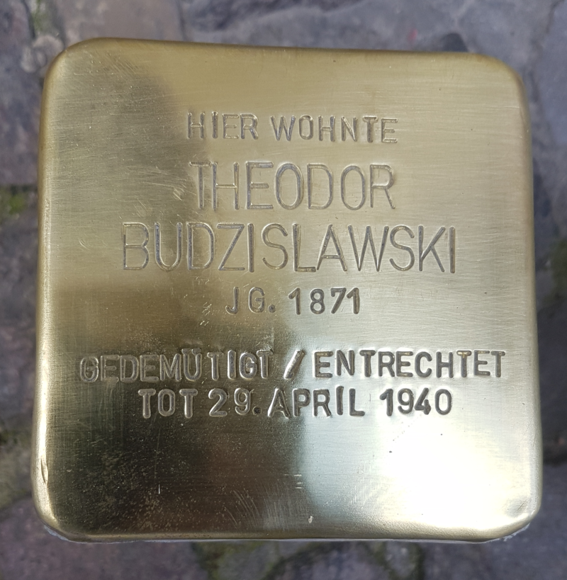 Stolperstein Theodor Budzislawski © Initiative