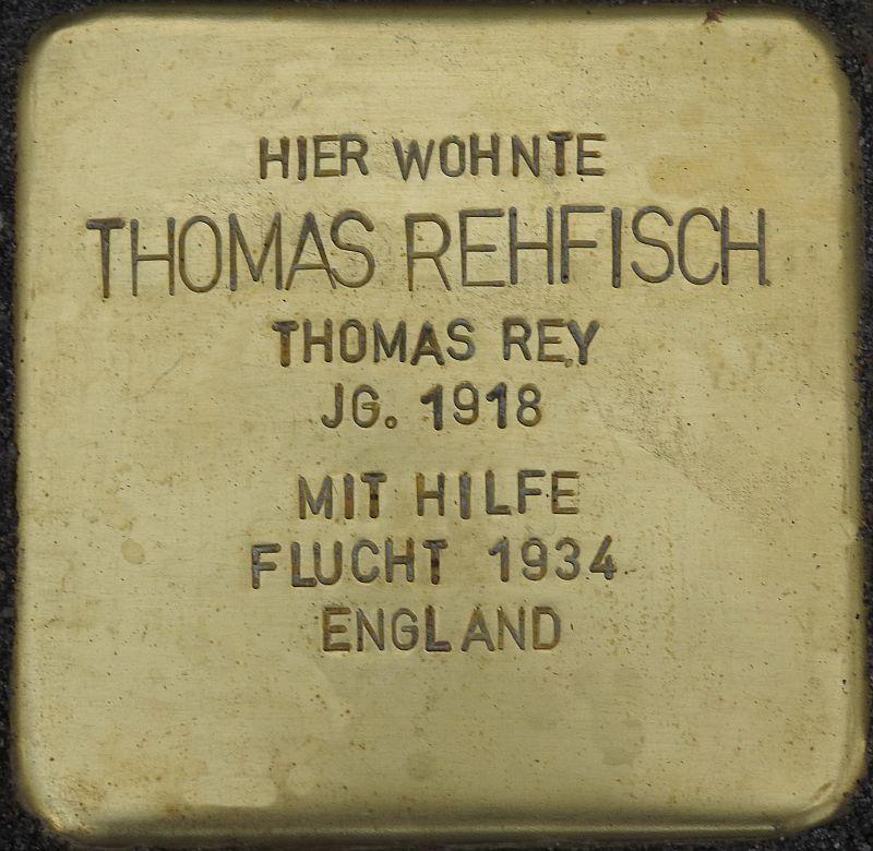 Stolperstein Thomas Rehfisch © H. J. Hupka
