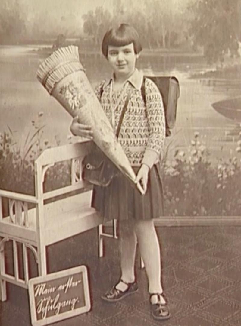 Lilli an ihrem ersten Schultag