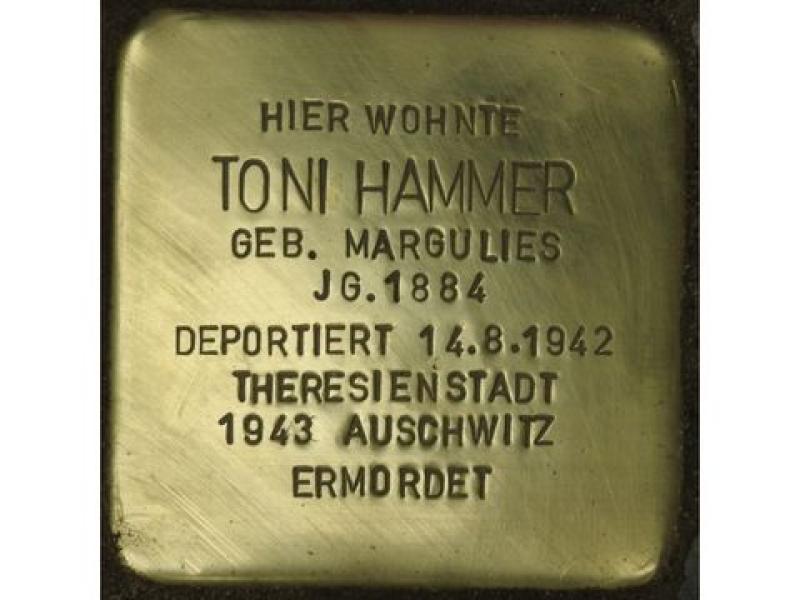 Stolperstein Toni Hammer © H.J. Hupka