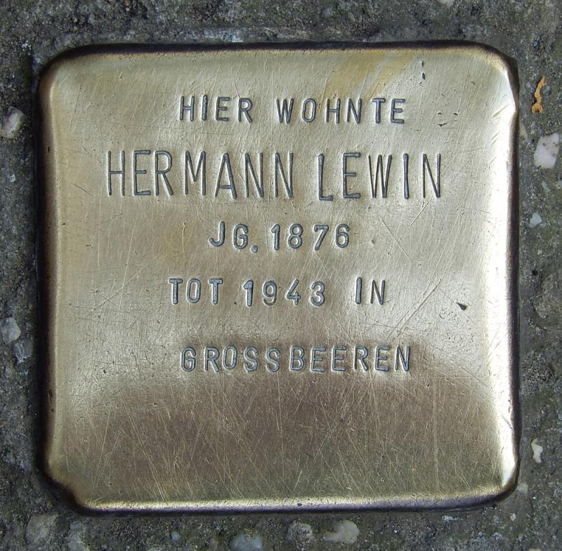 Stolperstein für Hermann Lewin