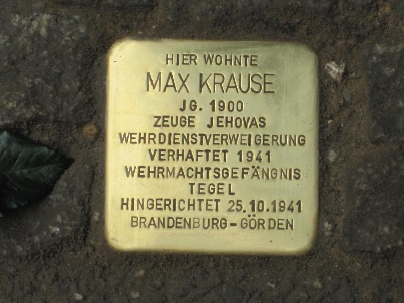 Stolperstein für Max Krause. Copyright: MTS