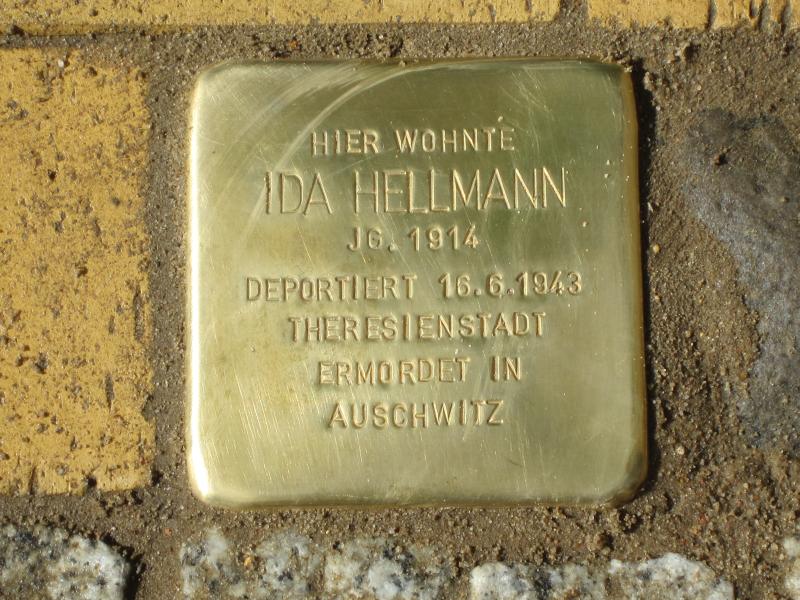 Stolperstein für Ida Hellmann. Copyright: MTS
