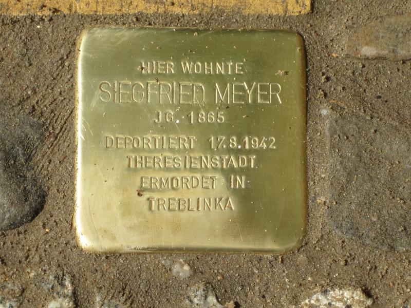 Stolperstein für Siegfried Meyer. Copyright: MTS