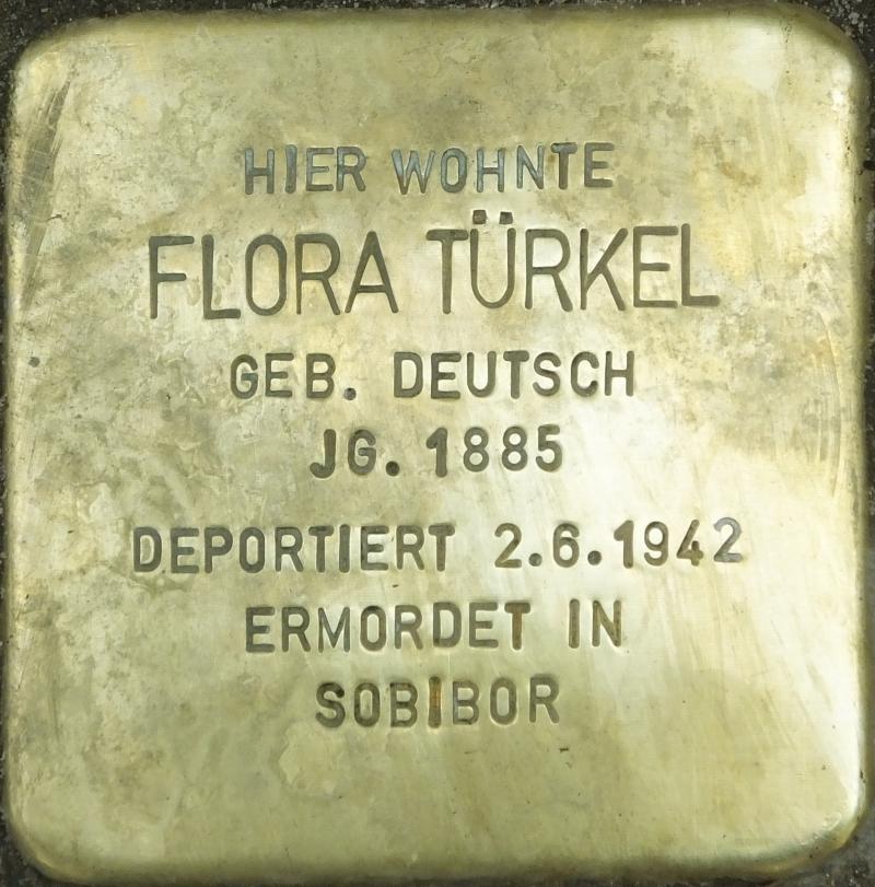 Stolperstein für Flora Türkel © H.-J.Hupka, 2015