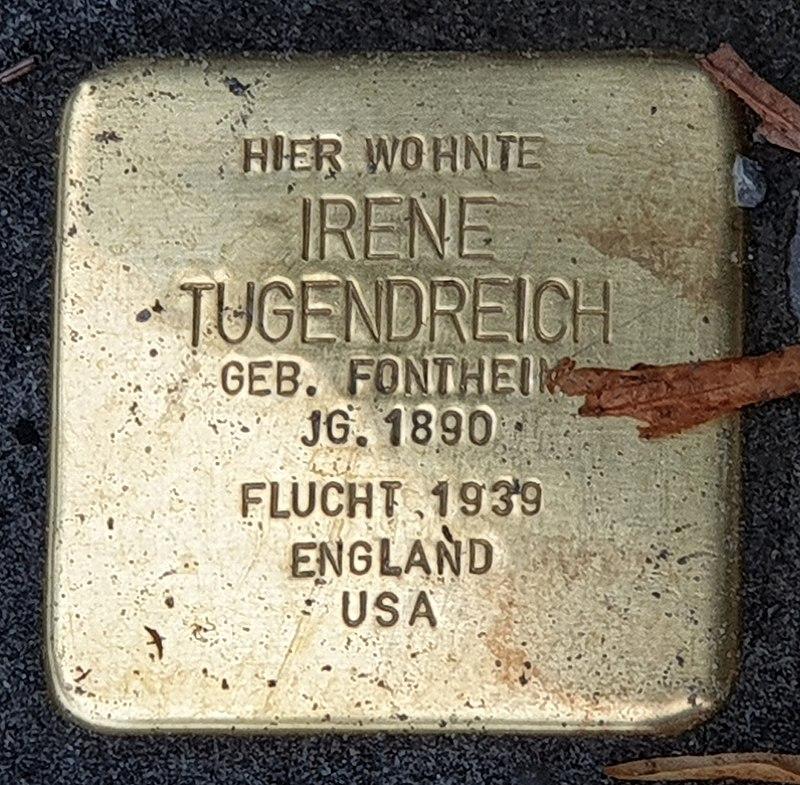 Stolperstein für Irene Tugendreich  © OTFW 