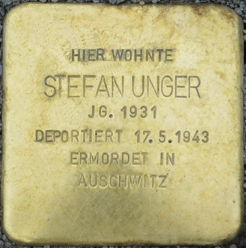 Stolperstein für Stefan Unger, Foto: Stolpersteine-Initiative CW, H.j. Hupka, 2015