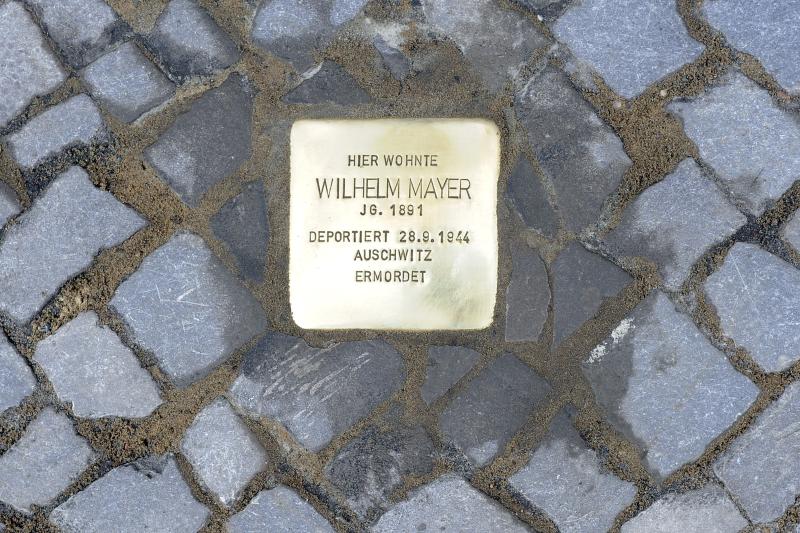Stolperstein für Wilhelm Mayer. Foto: Initiative Stolpersteine Charlottenburg-Wilmersdorf