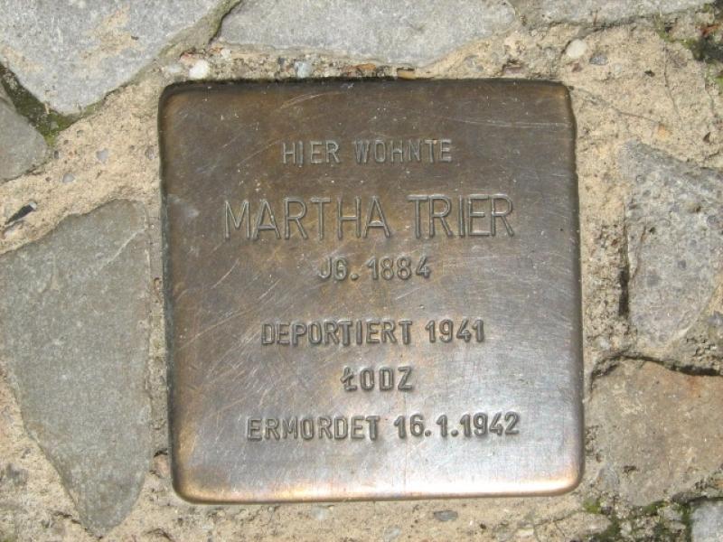 Stolperstein für Martha Trier. Copyright: MTS