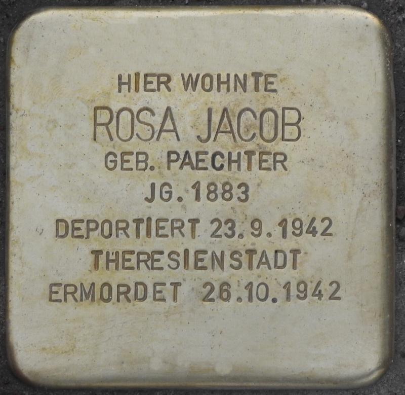 Stolperstein Rosa Jacob, Bild: H.-J. Hupka