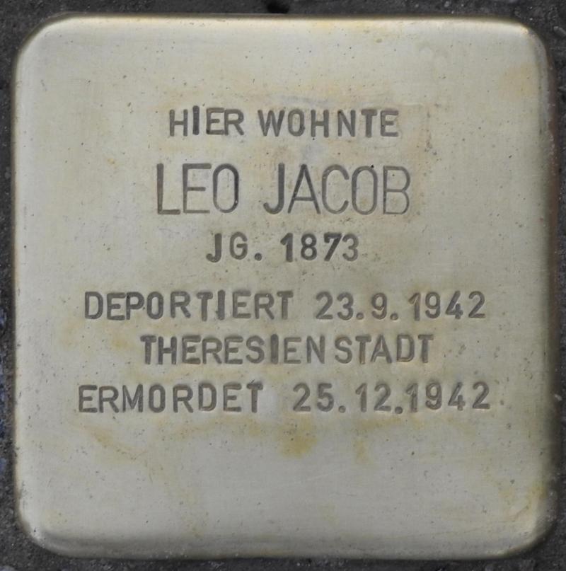 Stolperstein Leo Jacob, Bild: H.-J. Hupka