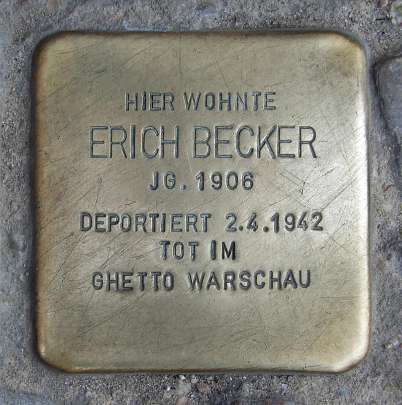 Stolperstein für Erich Becker