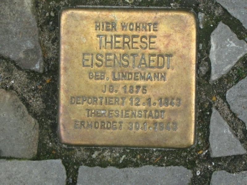 Stolperstein für Therese Eisenstaedt. Copyright: MTS