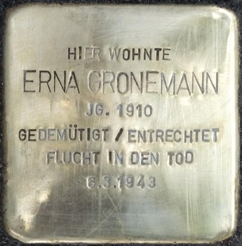 Stolperstein für Erna Gronemann