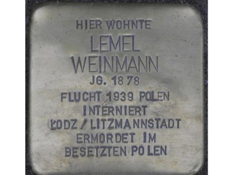 Stolperstein Lemel Weinmann © H.J. Hupka