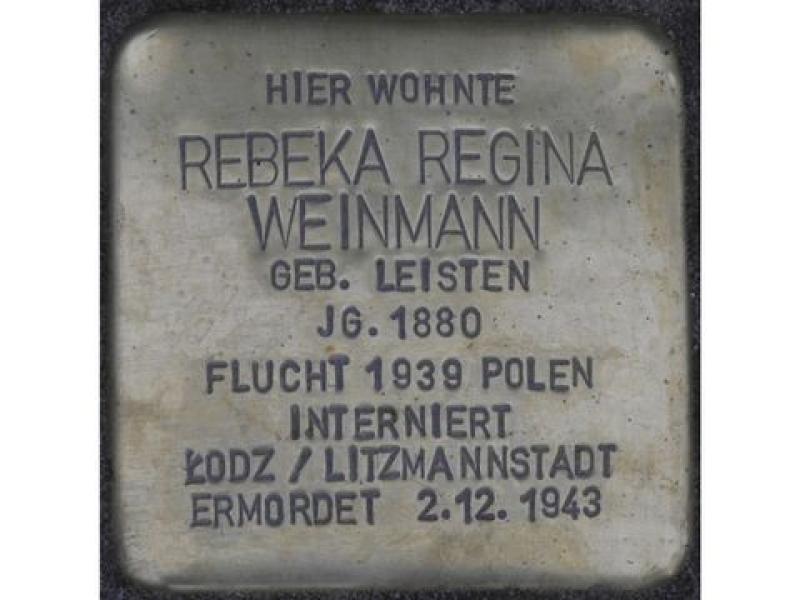 Stolperstein Rebeka Regina Weinmann © H.J. Hupka