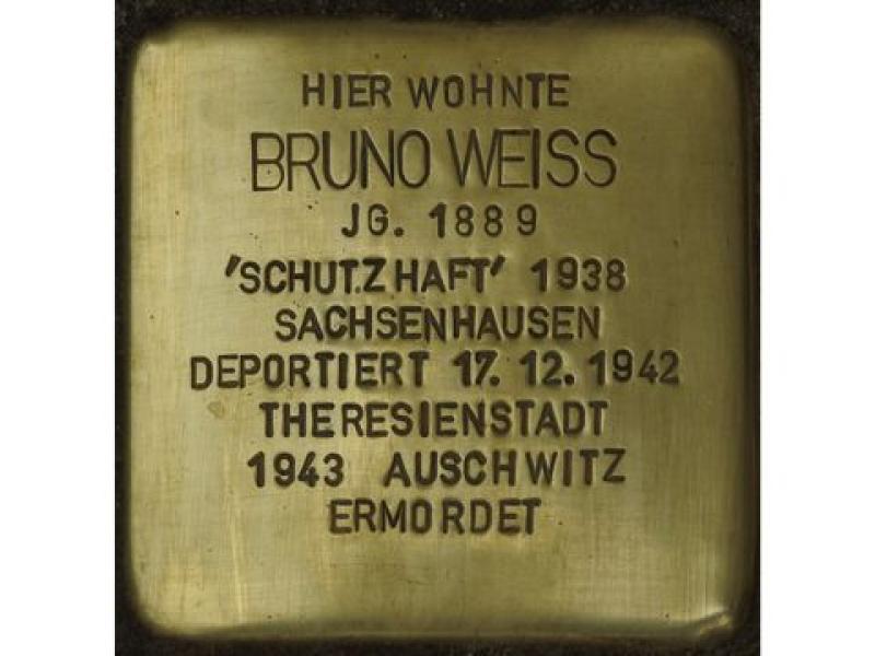 Stolperstein Bruno Weiss © H.J. Hupka