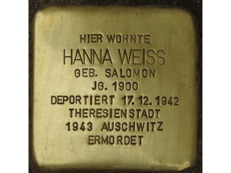 Stolperstein Werner Weiss © H.J. Hupka