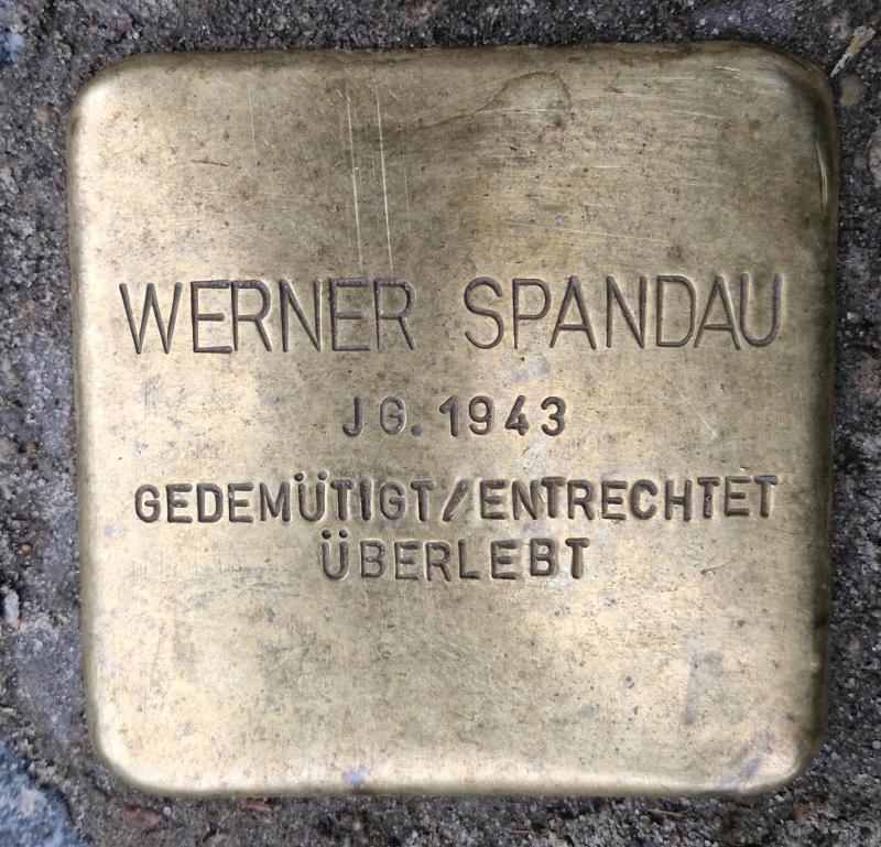 Stolperstein für Werner Spandau © MTS