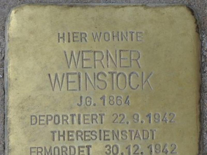 Stolperstein Werner Weinstock, Foto: H.-J. Hupka