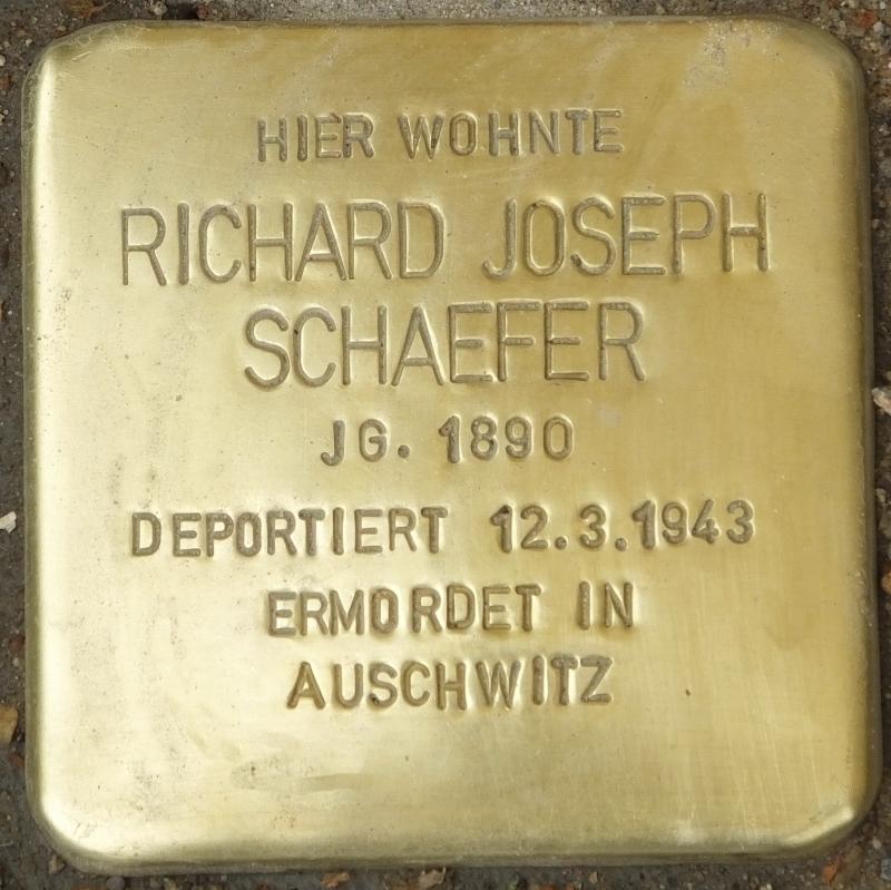 Stolperstein für Richard Josef Schaefer