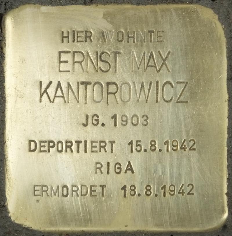Stolperstein für Ernst Max Kantorowicz