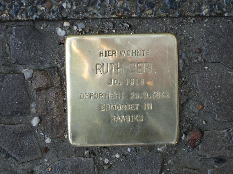 Stolperstein für Ruth Perl. Copyright: MTS