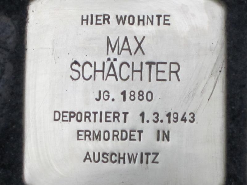 Stolperstein für Max Schächter. Copyright: MTS