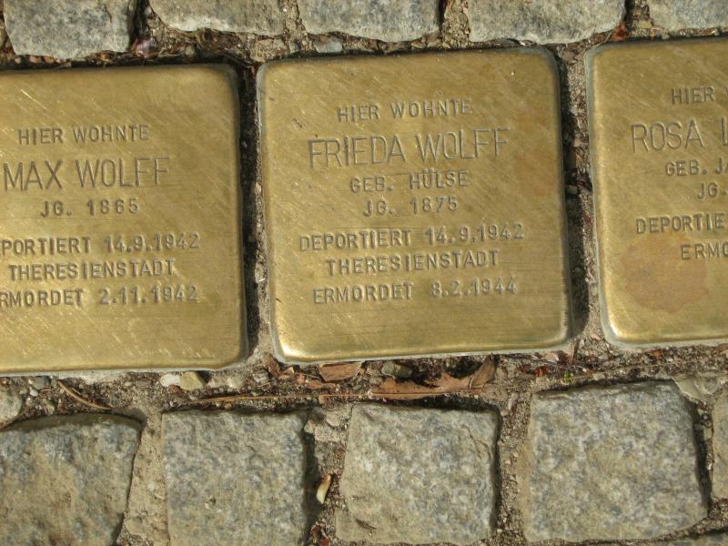 Stolperstein für Frieda Wolff. Copyright: MTS