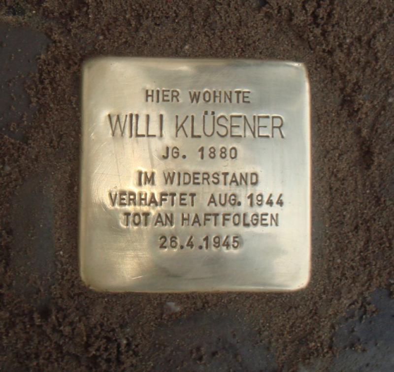 Stolperstein für Willi Klüsener