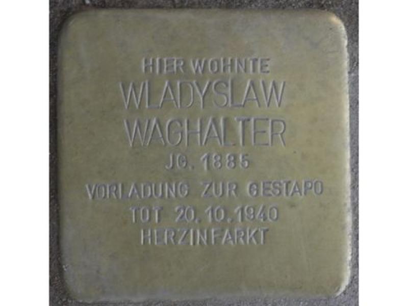 Stolperstein Wladyslaw Waghalter, Foto: H. J. Hupka