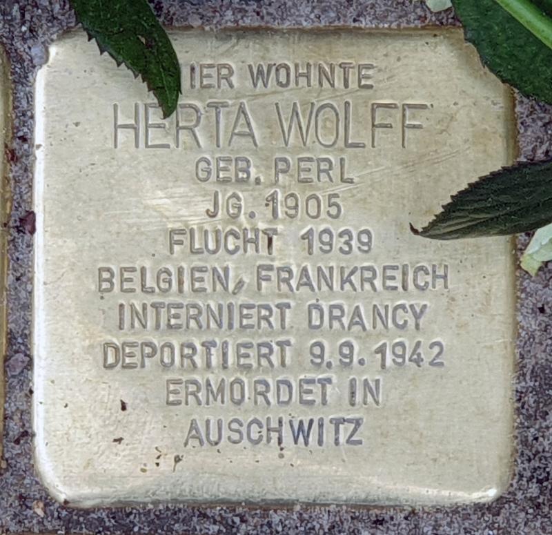 Stolperstein Herta Wolff, Foto: OTFW