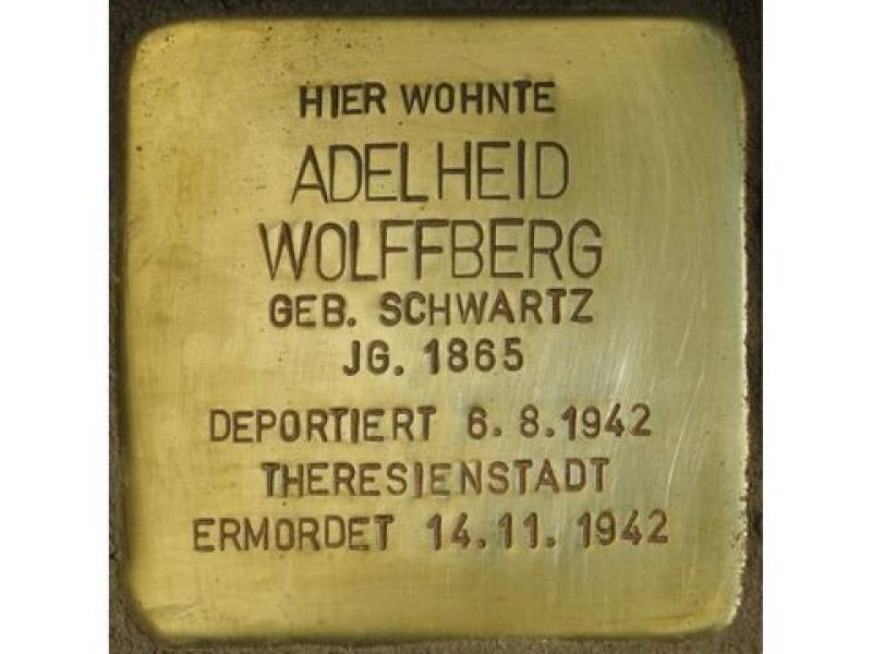 Stolperstein Adelheid Wolffberg © Stolpersteine-Initiative CW, Hupka