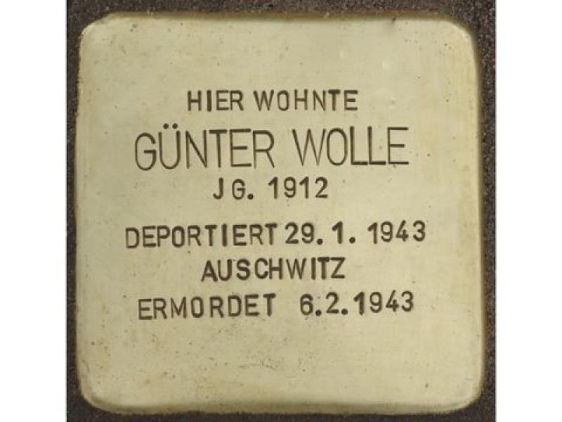 Stolperstein Günter Wolle © H.J. Hupka