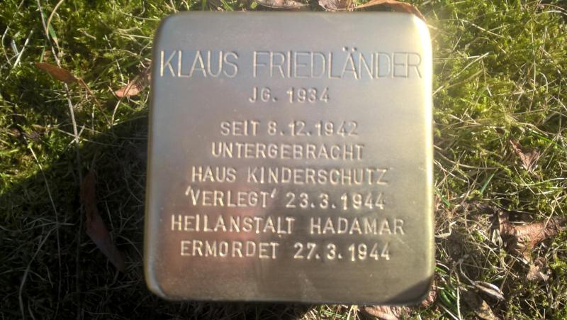 Stolperstein für Klaus Friedländer (Bild: Projekt-Stolpersteine)
