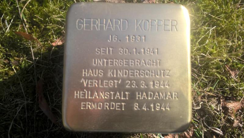 Stolperstein für Gerhard Kopper (Bild: Projekt-Stolpersteine)