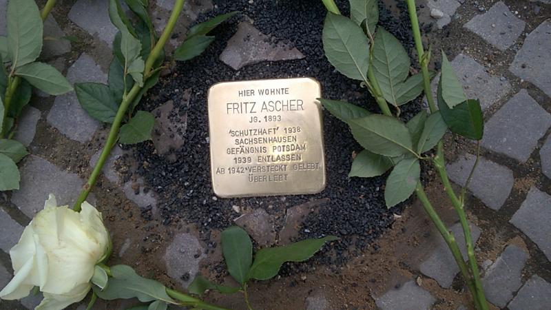 Stolperstein Fritz Ascher (Bild: Projekt Stolpersteine Teltow-Zehlendorf)