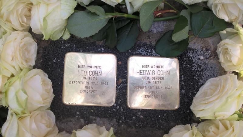 Stolpersteine Hedwig und Leo Cohn © Michael Rohrmann