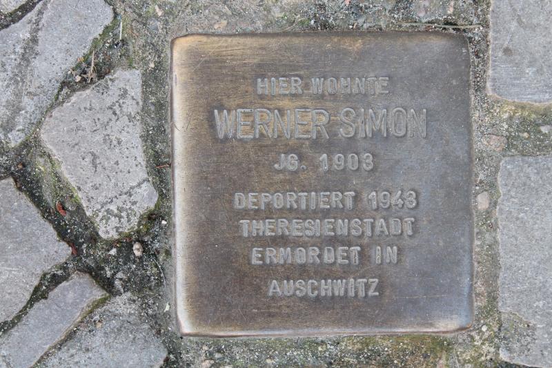 Stolperstein für Werner Simon. Fotorechte: KHMM