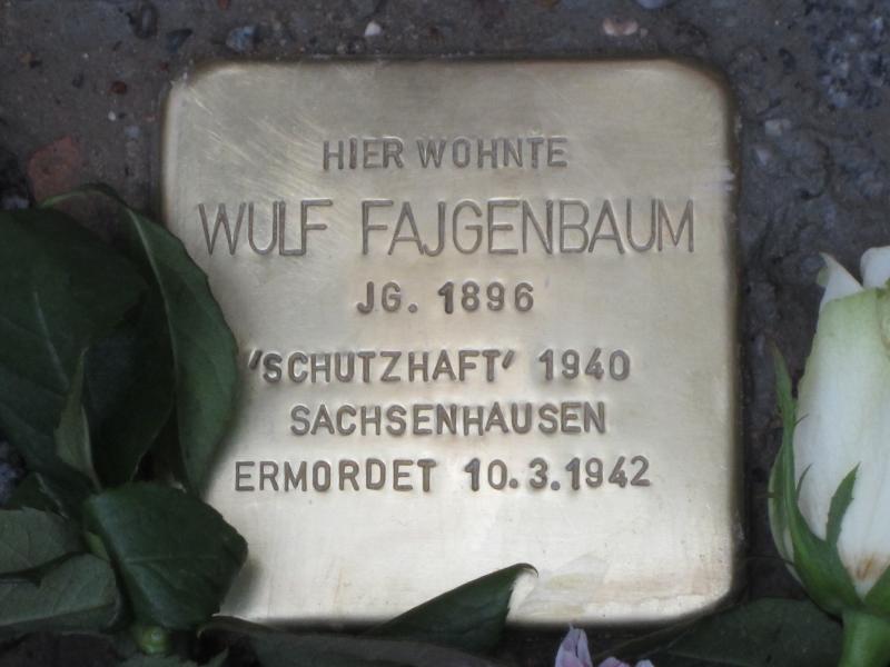 Stolperstein für Wulf Fajgenbaum. Copyright: MTS